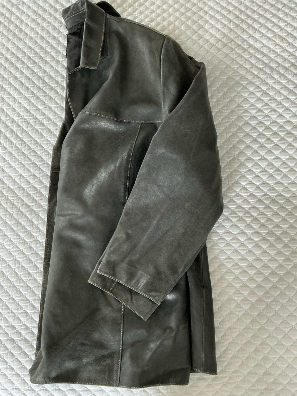 Vintage Mossimo Black Leather Blazer Jacket 24W Y2K